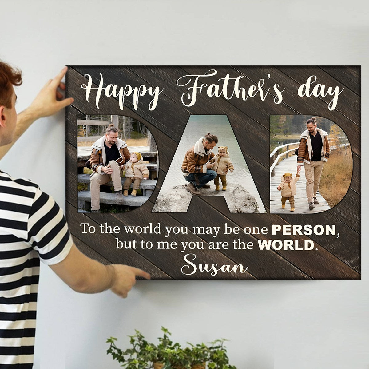 Happy Father’s Day Personalized Canvas Poster,Personalized 2026 Father's Day Gift