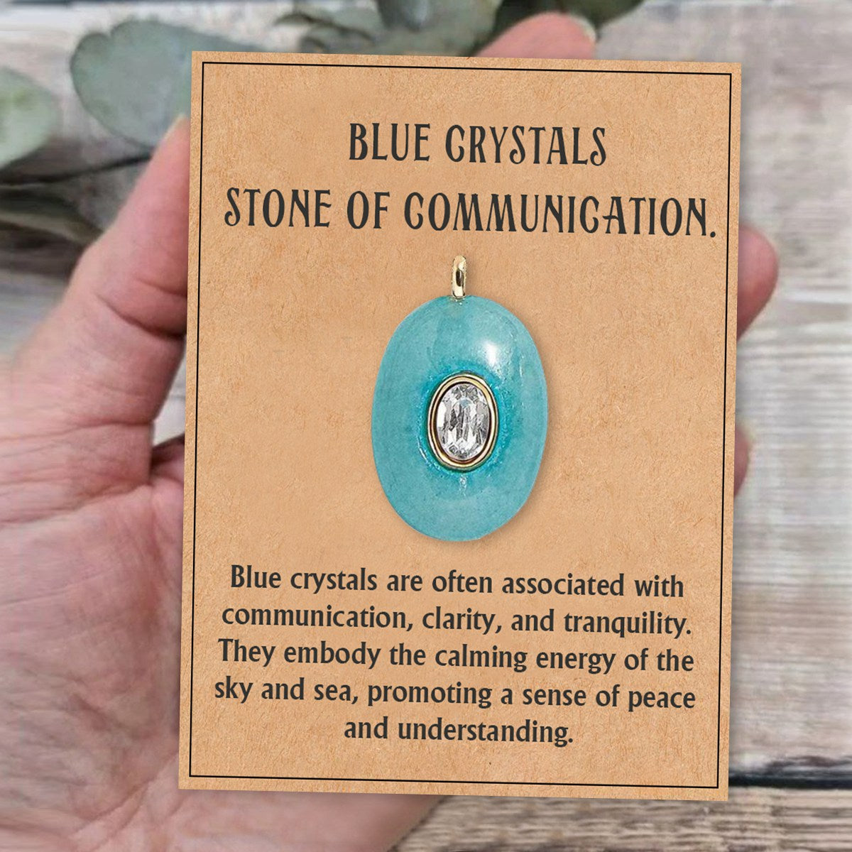 Natural Stone Precious Pendant Necklace