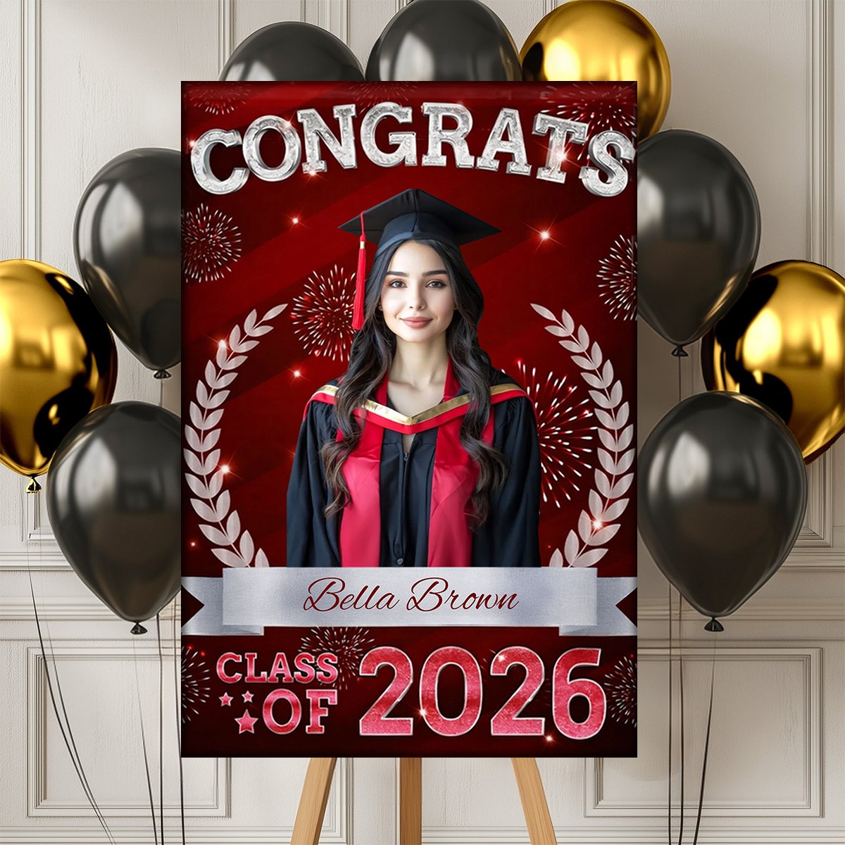 Congrats Class Of 2026 Welcome To Celebration Custom Party Welcome Sign - Personalized Graduation Decoration