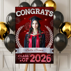 Congrats Class Of 2026 Welcome To Celebration Custom Party Welcome Sign - Personalized Graduation Decoration