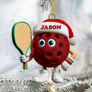 Custom Name Pickleball Ornament, Pickleball Lover Christmas Gift