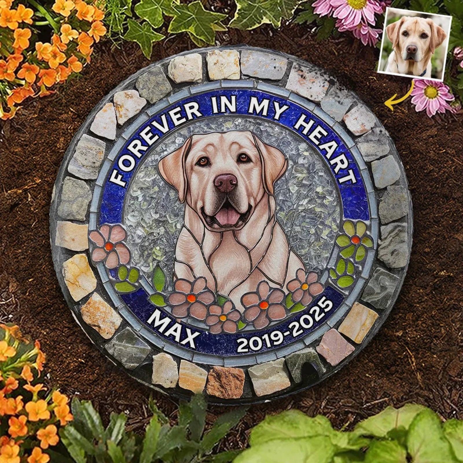 I'm Always With You - Personalized Photo Memorial Stone Slate Gift For Dog/Pet Lover