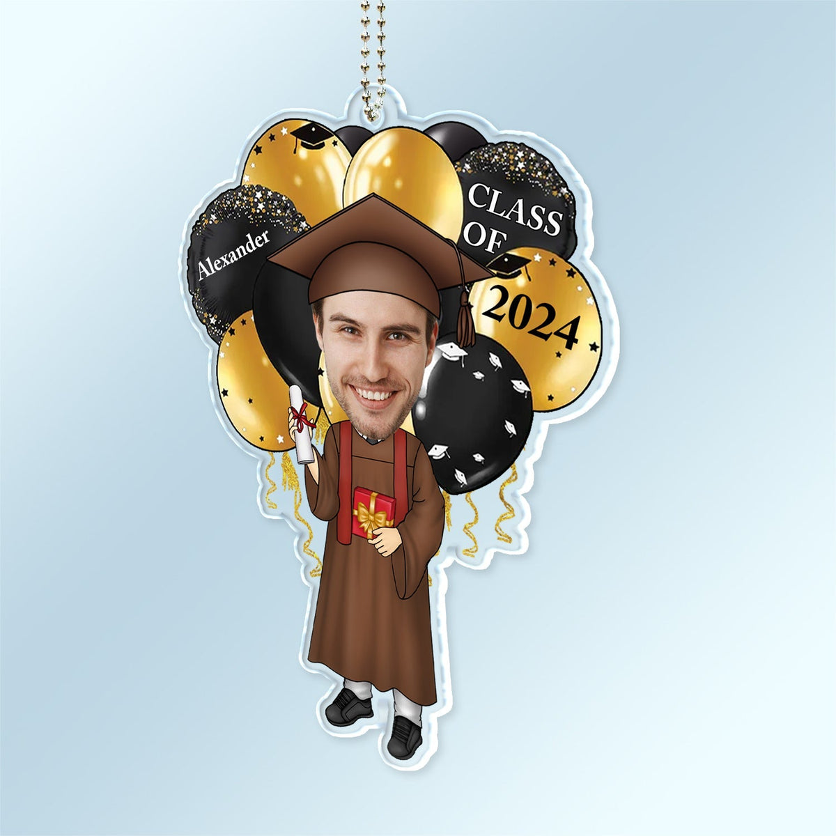 Personalized Acrylic Ornament - Graduation Memory Hanger With Your Photo - Gift For Friends, Children