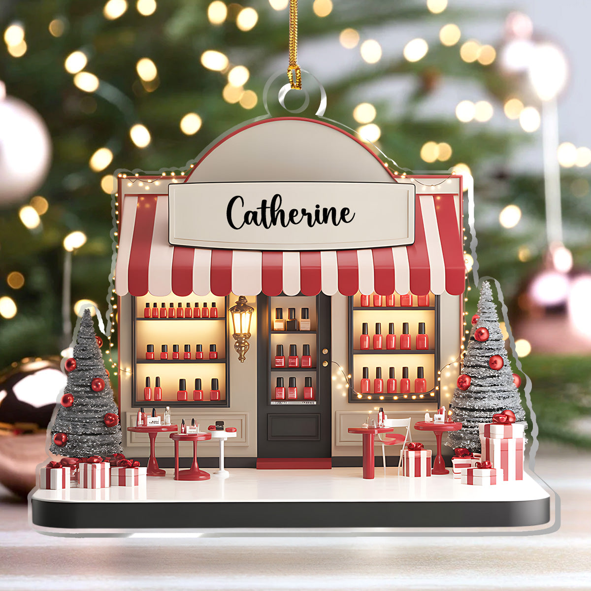Personalized Nail Salon Acrylic Ornament