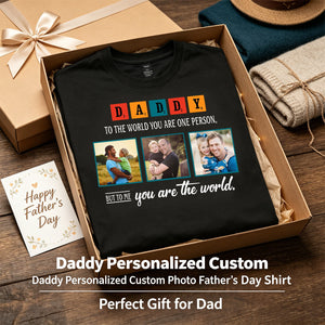 Daddy Personalized Custom Photo Father's Day T-Shirt