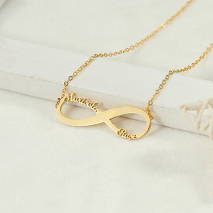 Personalized Infinity Name Necklace - Two Name Necklace