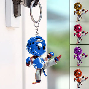 Custom Name Taekwondo Keychain-  Personalized Acrylic Keychain