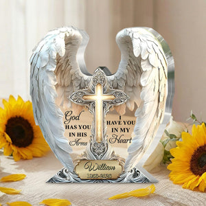 You're Always in My Heart – Personalized Custom Shaped Memorial Acrylic Plaque