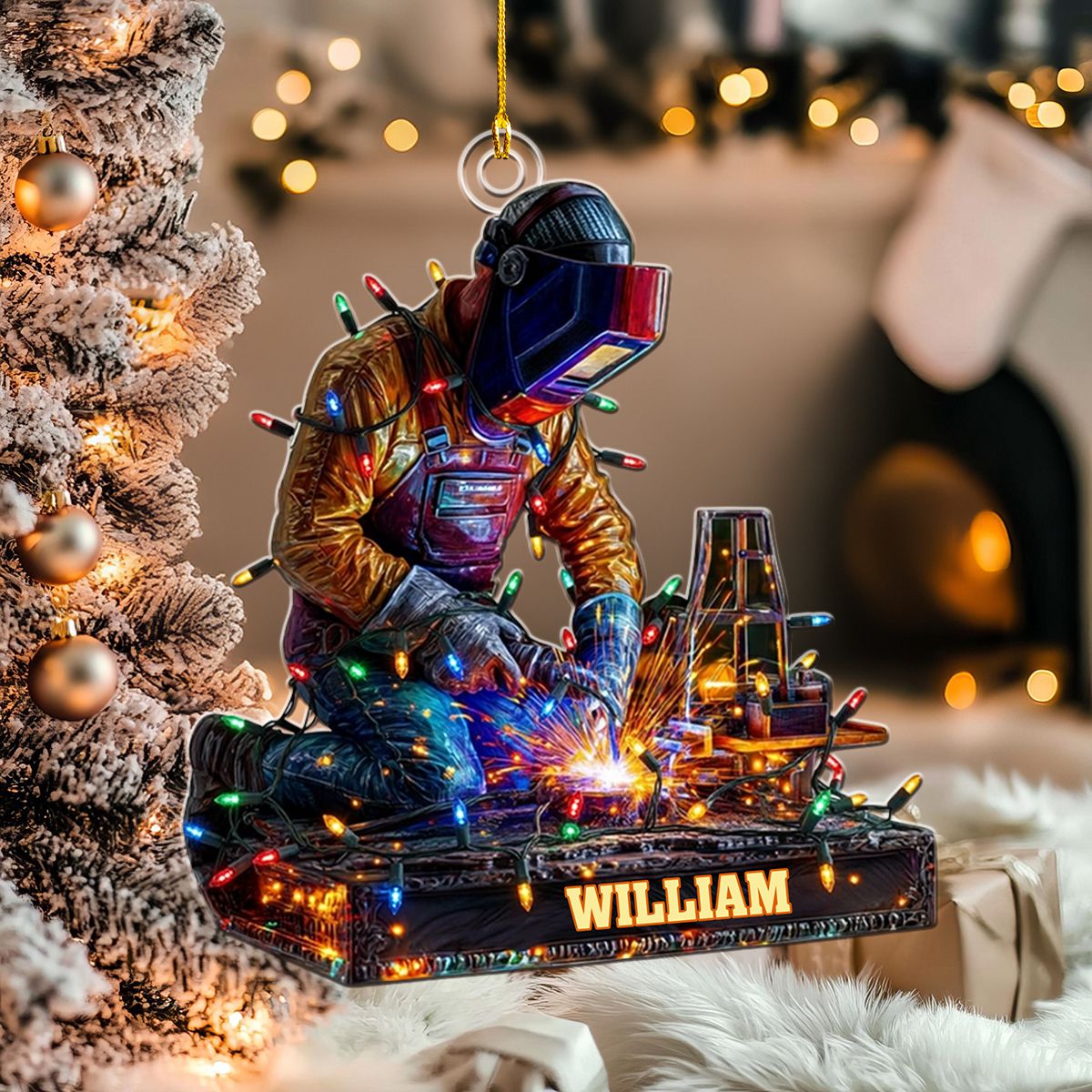 Proud Welder - Personalized Ornament, Christmas Gift for Welder