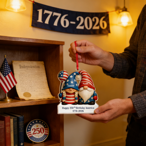 Couple Happy 250th Anniversary American Personalized Acrylic Ornament