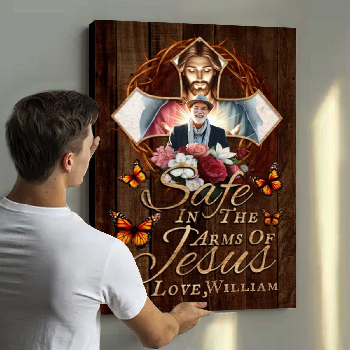 God Saw You Getting Tired Personalized Photo Canvas/Poster Memorial Gift
