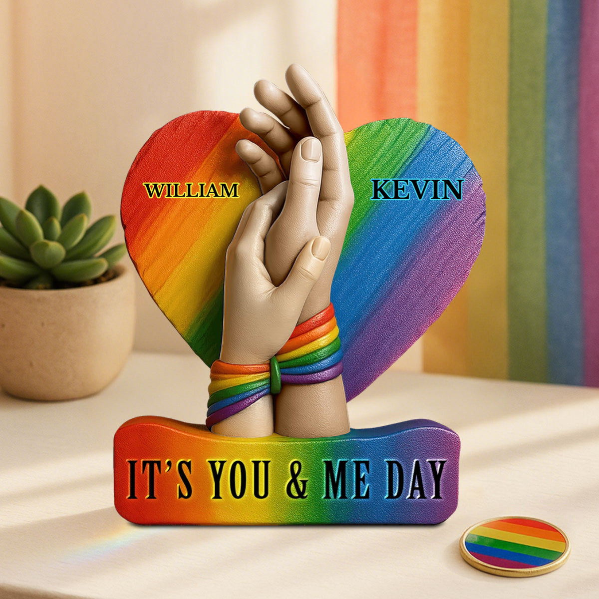 It's You & Me Day - LGBT Couple Personalized Acrylic Plaque