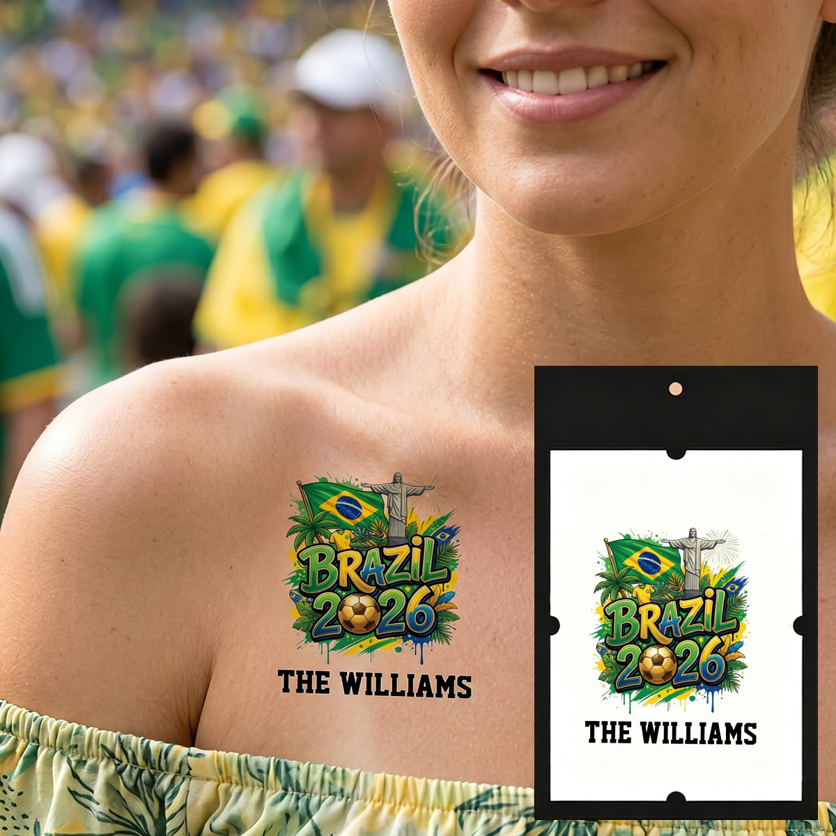 Personalized 2026 Soccer Country Tattoo – Waterproof Fan Tattoos For Match Day & Tailgates
