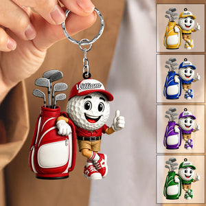 Golf Player Keychain  – Personalized Gift For Golf Lovers