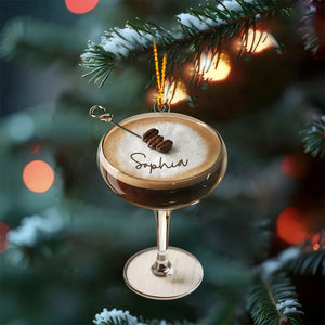 Personalized Espresso Martini Christmas Ornament,Cocktail Lover Gift