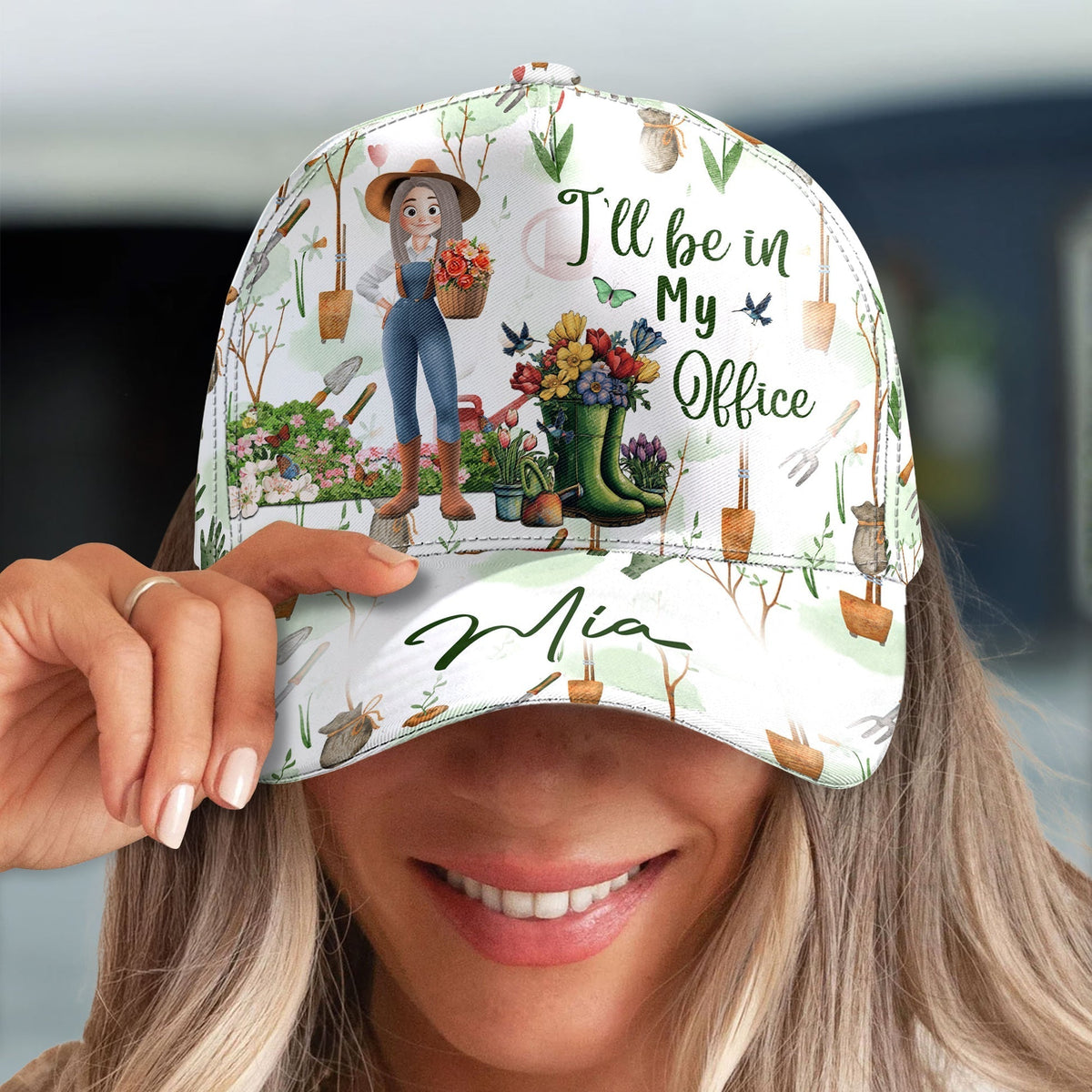 Gardening Is My Therapy - Personalized Cartoon Style Classic Cap