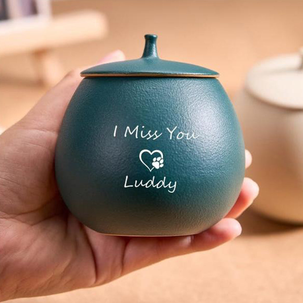 Personalized Pet Cremation,Pet Paw Urn Cat with Name and Date