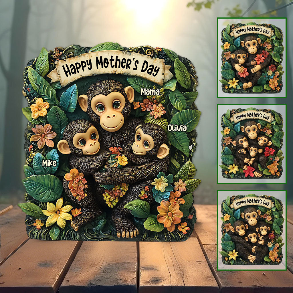 Mother of Little Monkeys - Personalized Acrylic Plaque For Mother's Day Gift
