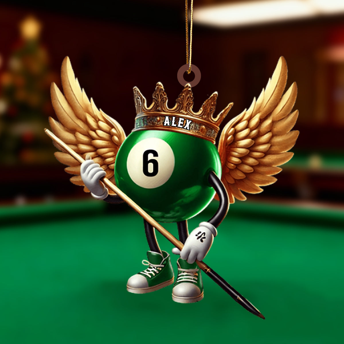 Personalized Custom Name Billiard Ornament, Billiard Lover Christmas Gift