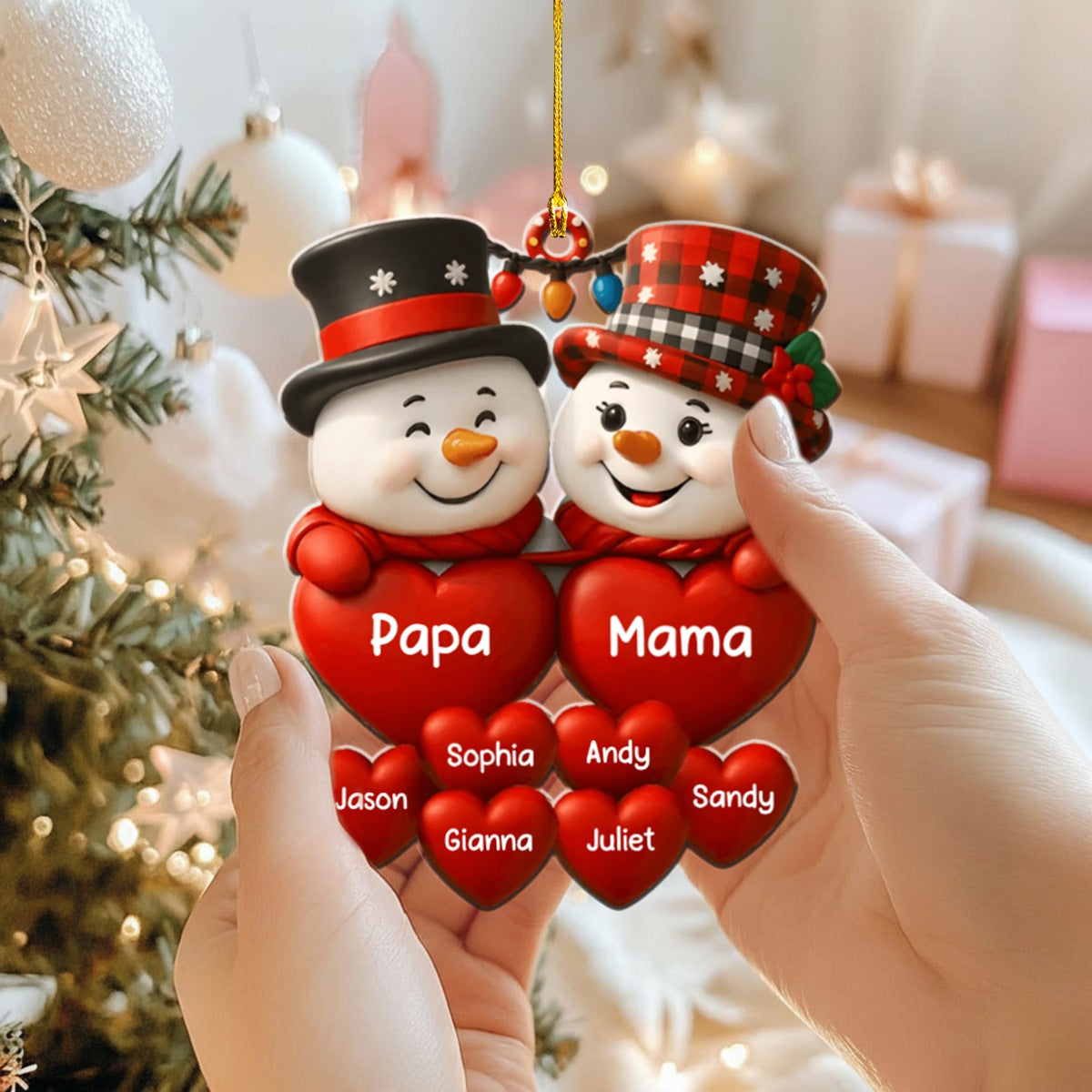 Personalized acrylic ornaments, Christmas gifts for Family