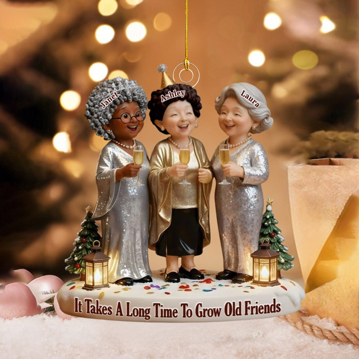 It Takes A Long Time To Grow Old Friends - Personalized Acrylic Ornament