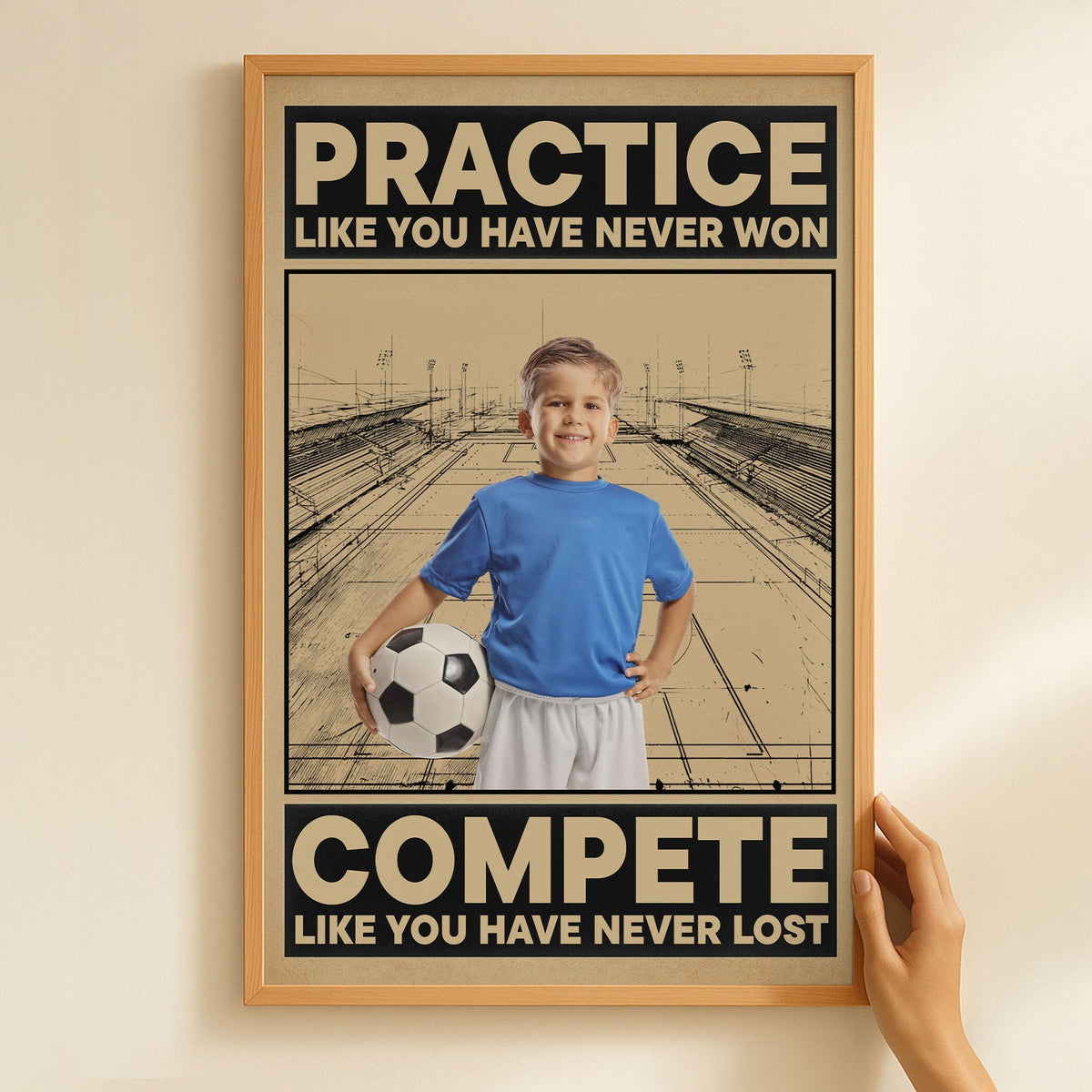 Soccer Practice Like You Have Never Won - Personalized Photo Poster Gift