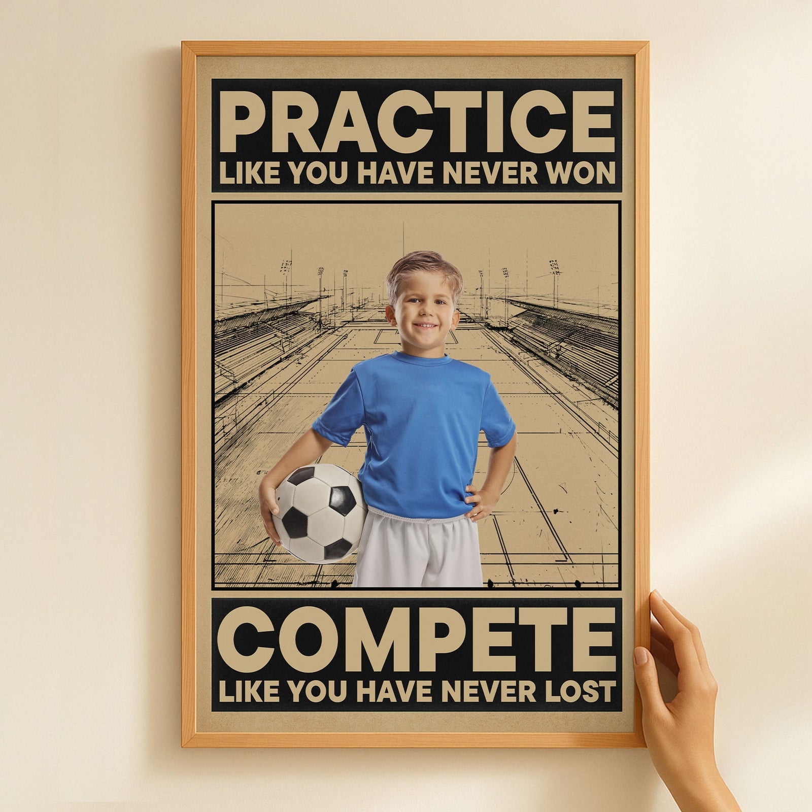 Soccer Practice Like You Have Never Won - Personalized Photo Poster Gift