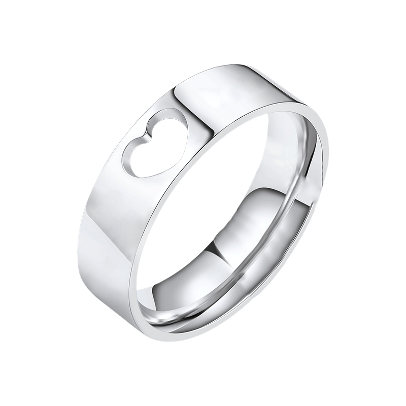 Couple Ring - Personalized Name Matching Heart Promise Rings