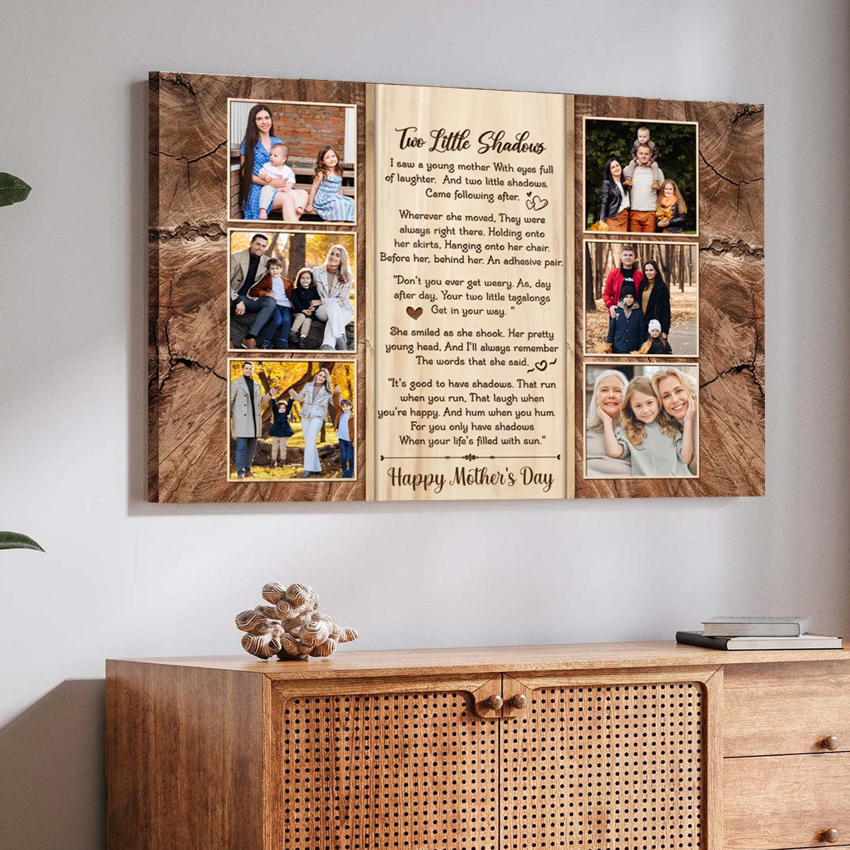 Meaningful Poem Gift For Mom, Custom Photo Canvas