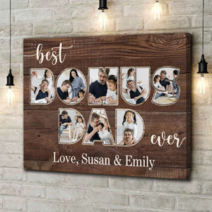 Bonus Dad Photo Collage Personalized Canvas Poster