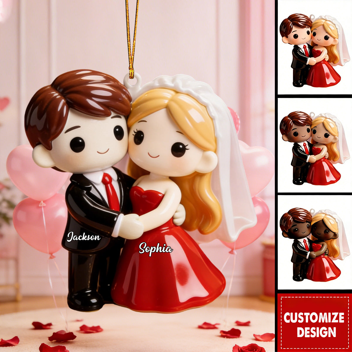 Personalized Couple Ornament for Valentine‘s Day - Engrave Your Promise