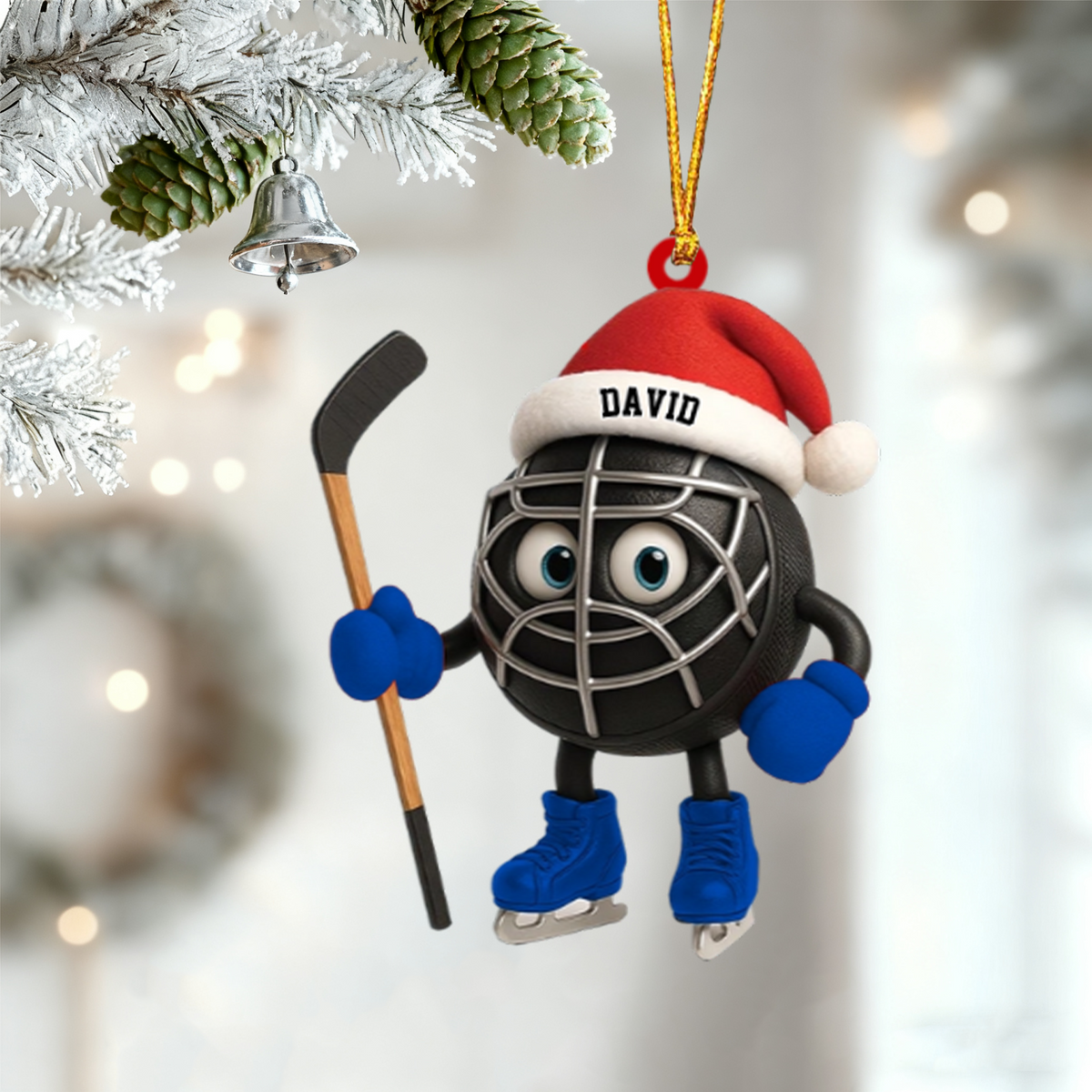 Personalized Hockey Ornament Christmas Gift For Hockey Lovers