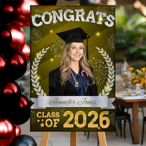 Congrats Class Of 2026 Welcome To Celebration Custom Party Welcome Sign - Personalized Graduation Decoration