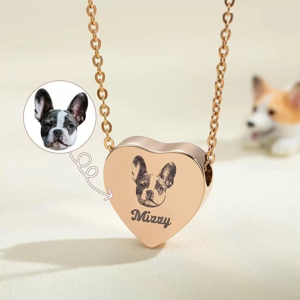 Heart Urn Pet Loss • Pet Urn Necklace Cremation Jewelry Personalized Memorial Gift For Pet Lovers