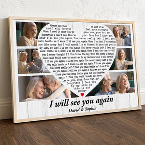 I Will See You Again, Custom Couple Photo Canvas Print, Gift For Couple, Memorial Gifts