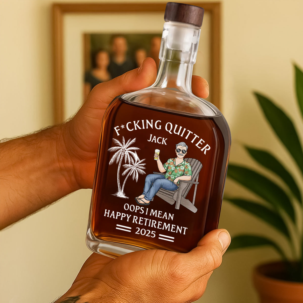 Officially Done - Coworker Personalized Custom Whiskey Bottle