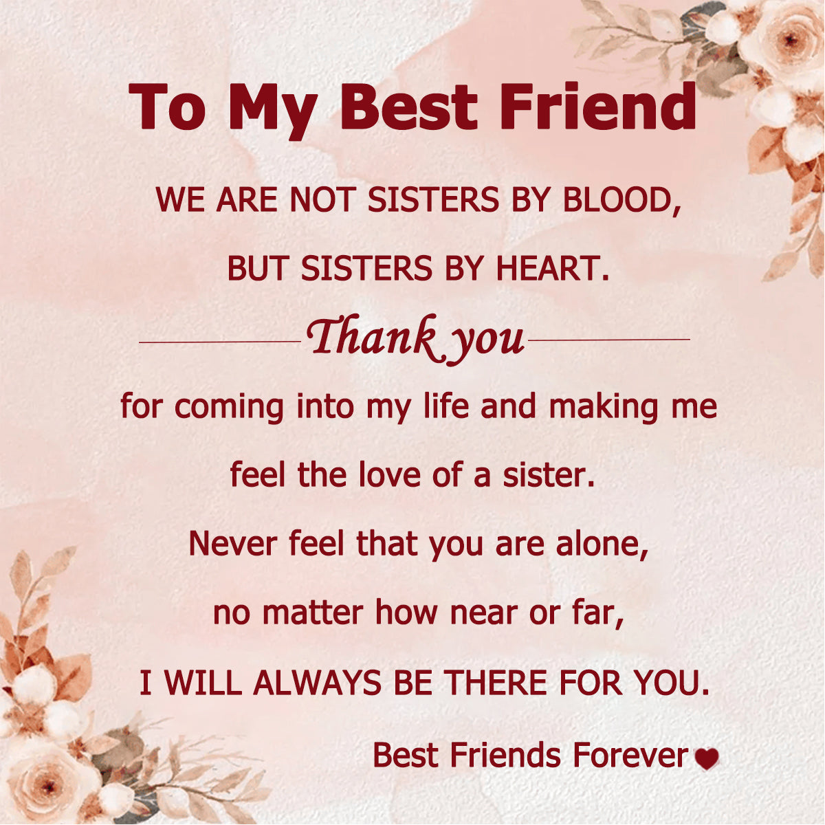 Personalized Friendship Quotes Color Bangle - You Are The Sister I Got To Choose