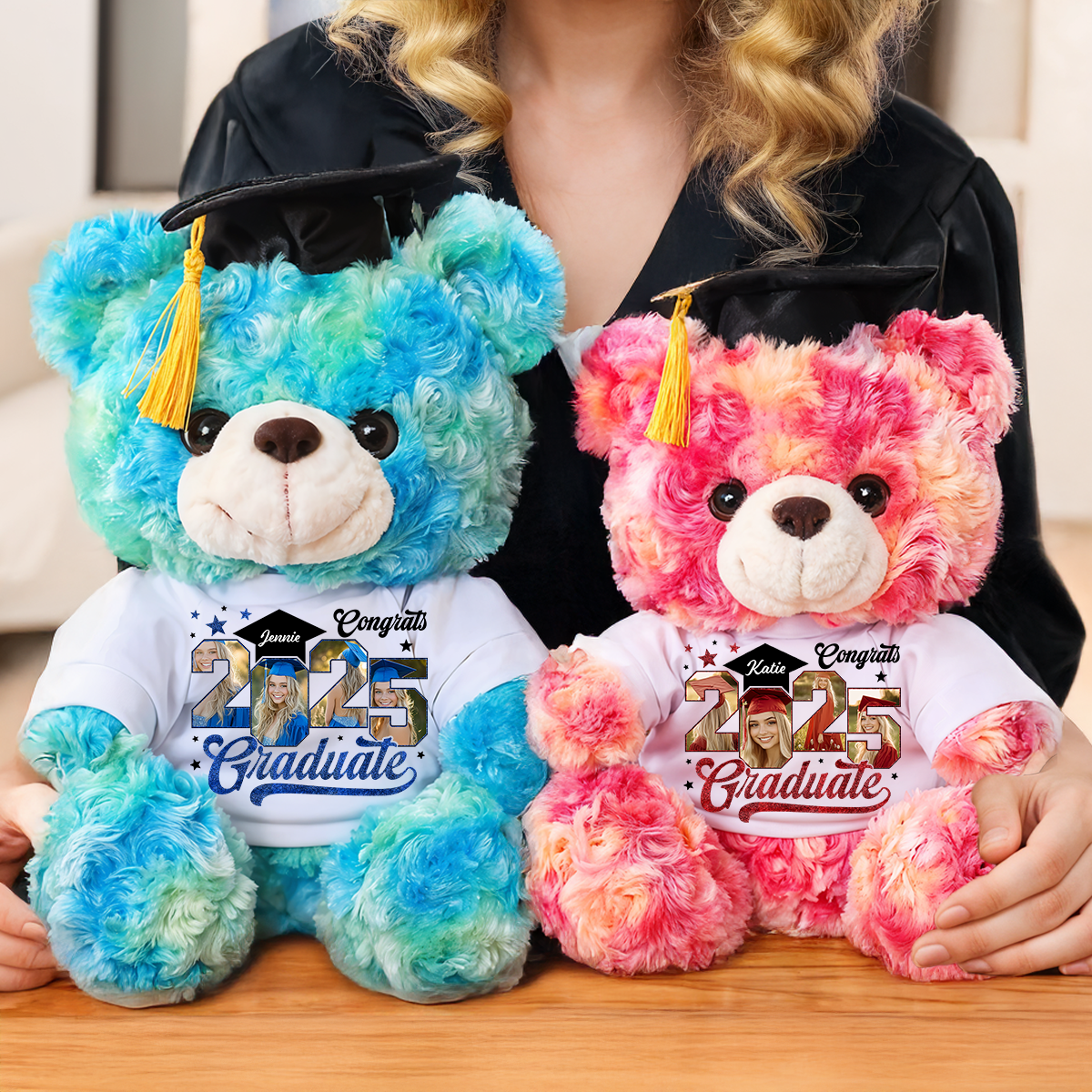 2025 Photo Frame Personalized Graduation Litter Bear Plush - Graduate Bear With Cap