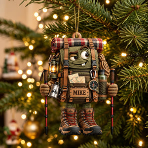 Personalized Hiking Backpack Outdoor Adventure Christmas Ornament - Gift for Hikers