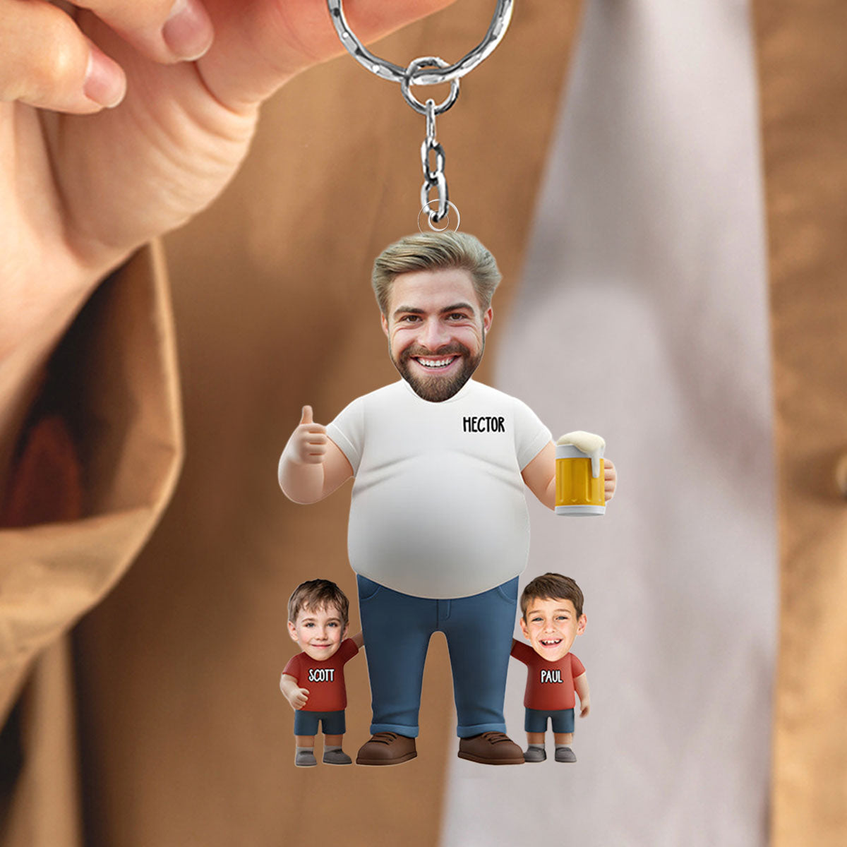 It's Not Dad Bod It's Father Figure - Personalized Father Custom Acrylic Keychain