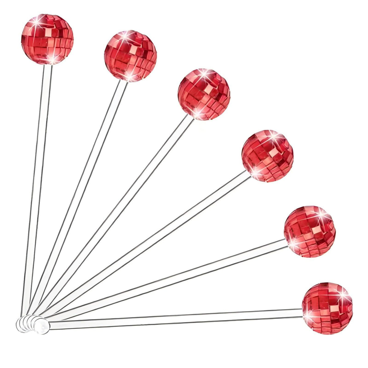 Disco Ball Drink Stirrers Party Decorations