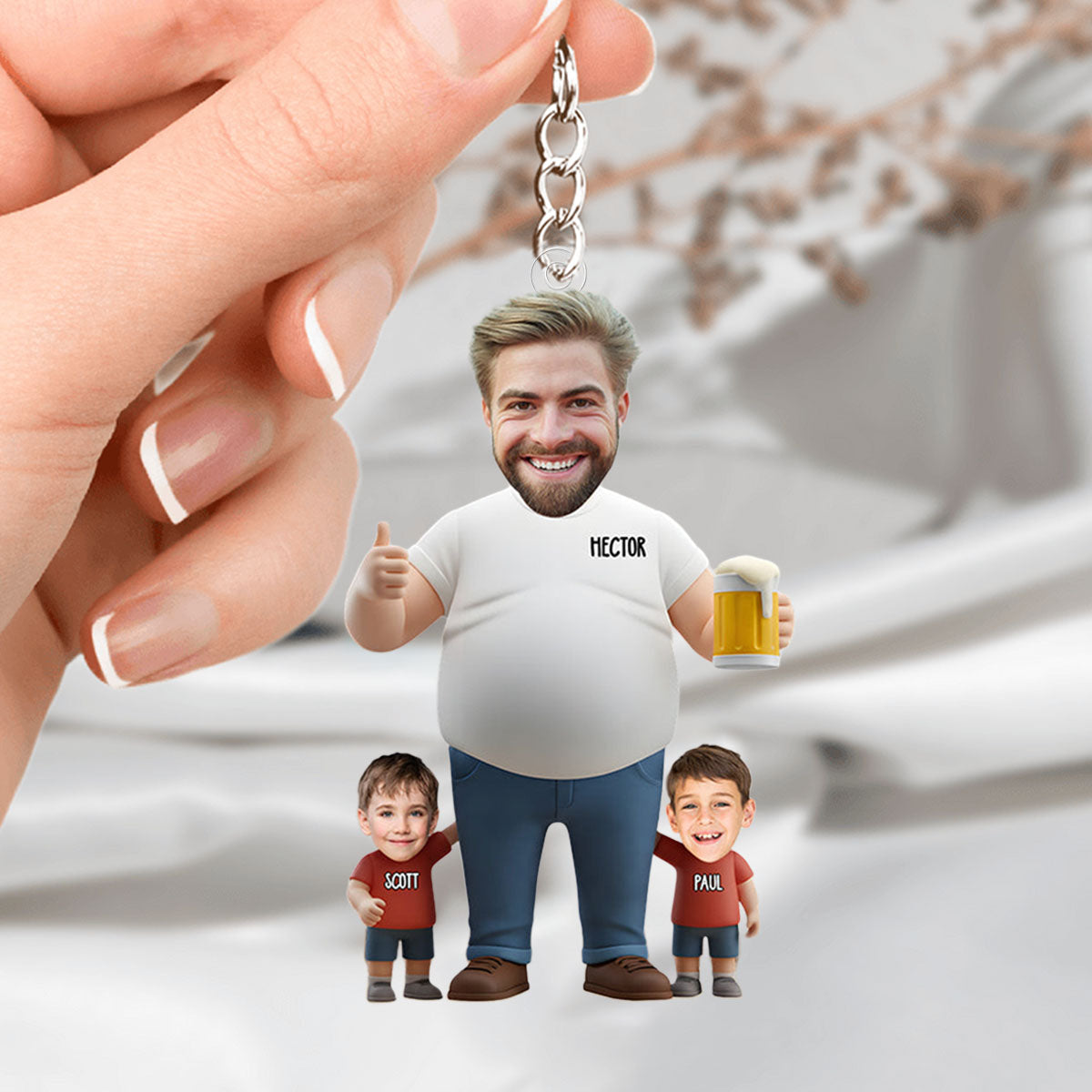 It's Not Dad Bod It's Father Figure - Personalized Father Custom Acrylic Keychain