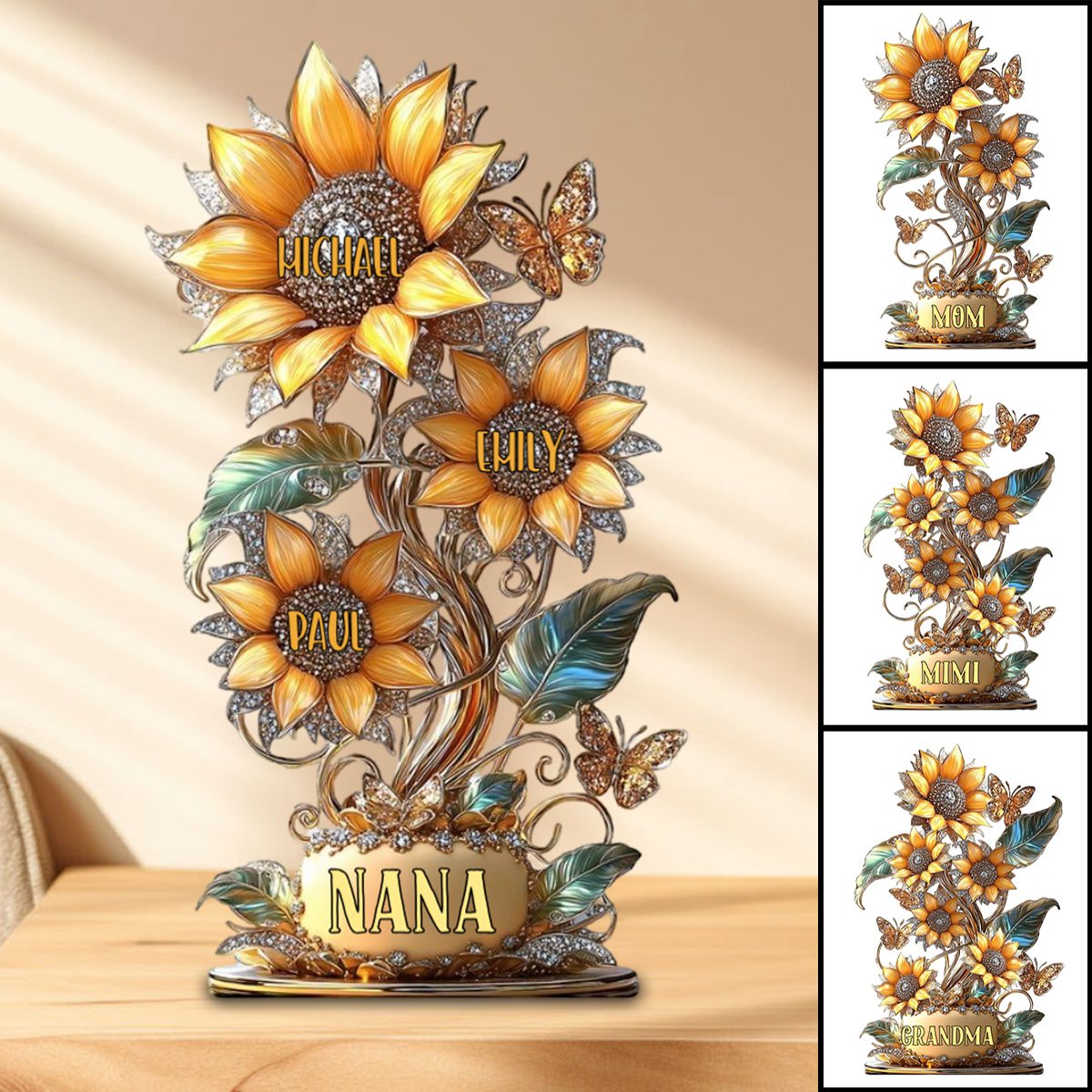 My Sunflower Garden - Personalized Acrylic Plaque Gift For Mom, Grandma