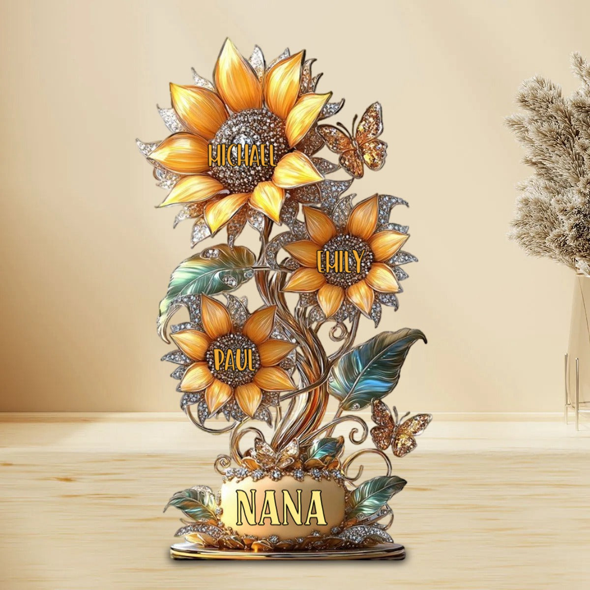 My Sunflower Garden - Personalized Acrylic Plaque Gift For Mom, Grandma