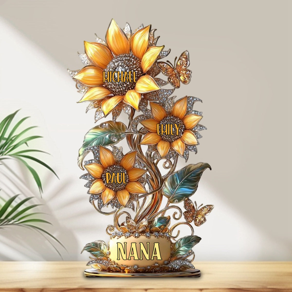 My Sunflower Garden - Personalized Acrylic Plaque Gift For Mom, Grandma