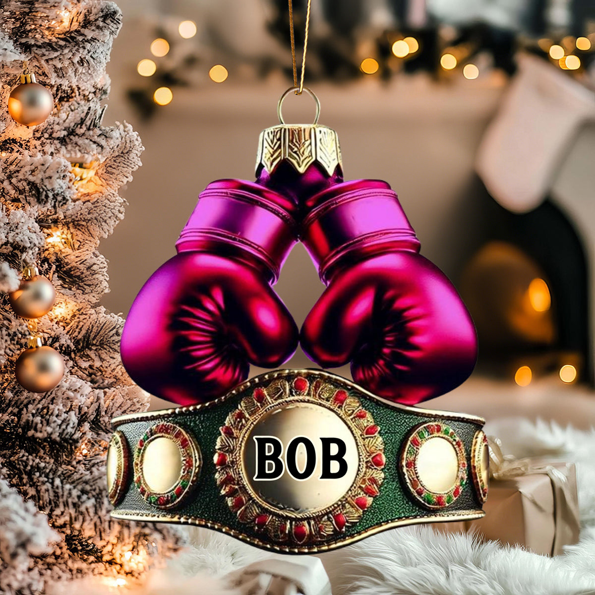 Personalized Name Boxing Champion Ornament, Boxing Lover Christmas Gift