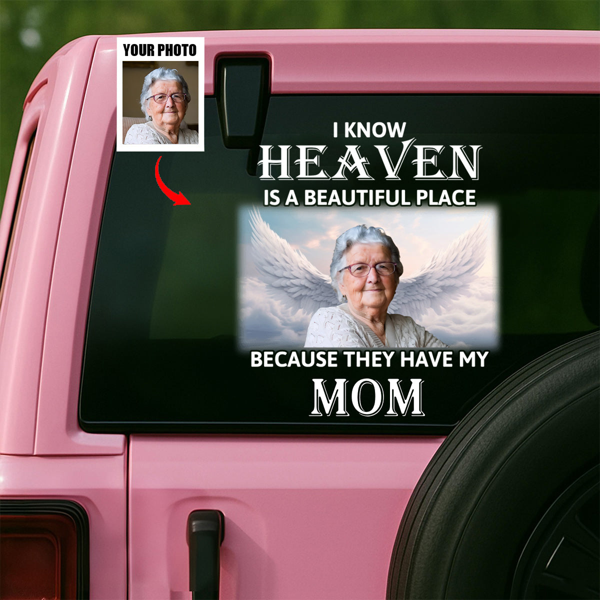 Heaven Is A Beautiful Place - Personalized Decal