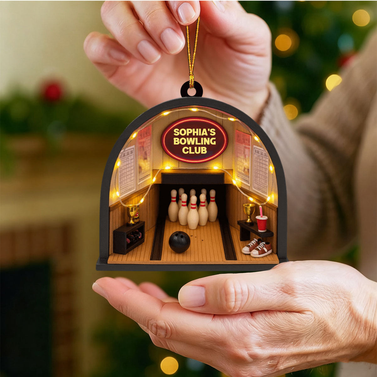 Bowling Club - Personalized Bowling Acrylic Ornament Christmas Gift