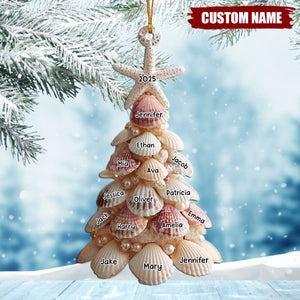 Seashell Christmas Tree - Personalized Acrylic Ornament
