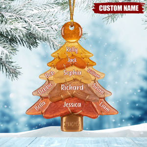 Glass Family Tree Ornament - Personalized Gifts For Family